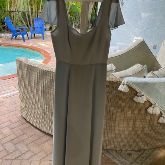 *2 available!* SMYM Marie Sweetheart Maxi in Steel Blue Chiffon - Picture 9 of 10